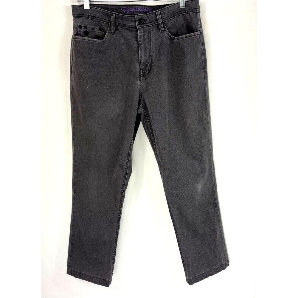 English Laundry Mens Jeans Size 32x30 Gray Walker Pants Micro Dot Chino